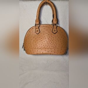 🍁Small Dome Faux Ostrich Leather Handbag Bag🍁